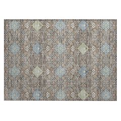 Machine Washable Indoor/Outdoor Chantille ACN2440 Brown 1'8" x 2'6" Rug