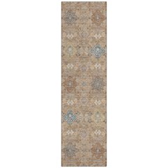 Machine Washable Indoor/Outdoor Chantille ACN2440 Orange 2'3" x 7'6" Runner Rug