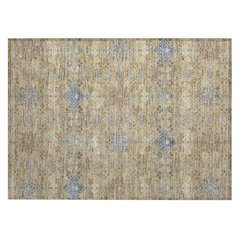 Machine Washable Indoor/Outdoor Chantille ACN2440 Gold 1'8" x 2'6" Rug