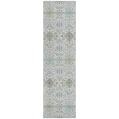 Machine Washable Indoor/Outdoor Chantille ACN2440 Ivory 2'3" x 7'6" Runner Rug
