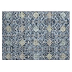 Machine Washable Indoor/Outdoor Chantille ACN2440 Blue 1'8" x 2'6" Rug