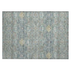 Machine Washable Indoor/Outdoor Chantille ACN2440 Teal 1'8" x 2'6" Rug
