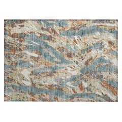 Machine Washable Indoor/Outdoor Chantille ACN2441 Teal 1'8" x 2'6" Rug