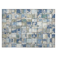 Machine Washable Indoor/Outdoor Chantille ACN2442 Blue 1'8" x 2'6" Rug
