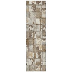 Machine Washable Indoor/Outdoor Chantille ACN2442 Brown 2'3" x 7'6" Runner Rug