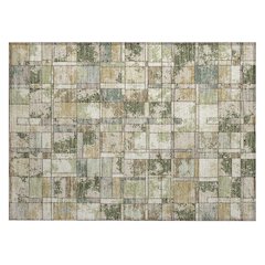Machine Washable Indoor/Outdoor Chantille ACN2442 Green 1'8" x 2'6" Rug