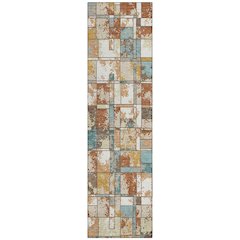 Machine Washable Indoor/Outdoor Chantille ACN2442 Orange 2'3" x 7'6" Runner Rug