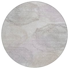 Machine Washable Indoor/Outdoor Chantille ACN2443 Brown 8' x 8' Round Rug