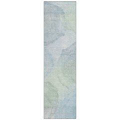 Machine Washable Indoor/Outdoor Chantille ACN2443 Blue 2'3" x 7'6" Runner Rug