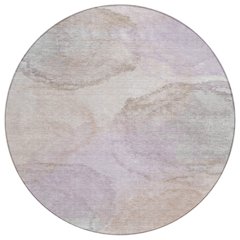 Machine Washable Indoor/Outdoor Chantille ACN2443 Brown 8' x 8' Round Rug