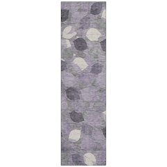 Machine Washable Indoor/Outdoor Chantille ACN2444 Purple 2'3" x 7'6" Runner Rug