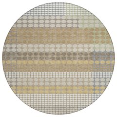Machine Washable Indoor/Outdoor Chantille ACN2445 Brown 8' x 8' Round Rug
