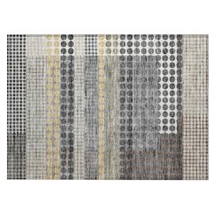 Machine Washable Indoor/Outdoor Chantille ACN2445 Black 1'8" x 2'6" Rug