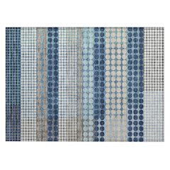 Machine Washable Indoor/Outdoor Chantille ACN2445 Blue 1'8" x 2'6" Rug
