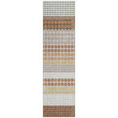 Machine Washable Indoor/Outdoor Chantille ACN2445 Orange 2'3" x 7'6" Runner Rug