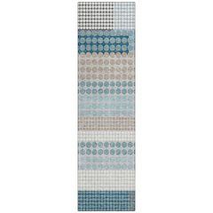 Machine Washable Indoor/Outdoor Chantille ACN2445 Teal 2'3" x 7'6" Runner Rug