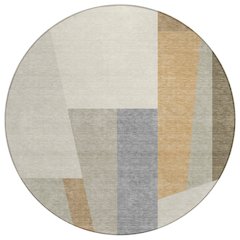 Machine Washable Indoor/Outdoor Chantille ACN2446 Brown 8' x 8' Round Rug
