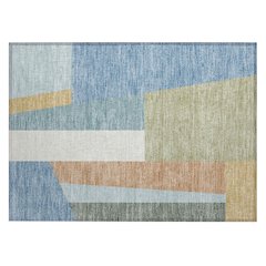Machine Washable Indoor/Outdoor Chantille ACN2446 Blue 1'8" x 2'6" Rug