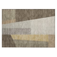 Machine Washable Indoor/Outdoor Chantille ACN2446 Brown 1'8" x 2'6" Rug