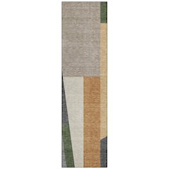 Machine Washable Indoor/Outdoor Chantille ACN2446 Gray 2'3" x 7'6" Runner Rug