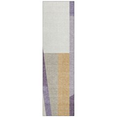 Machine Washable Indoor/Outdoor Chantille ACN2446 Purple 2'3" x 7'6" Runner Rug
