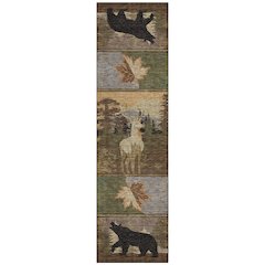 Machine Washable Indoor/Outdoor Chantille ACN2448 Brown 2'3" x 7'6" Runner Rug