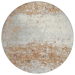 Machine Washable Indoor/Outdoor Chantille ACN2449 Orange 8' x 8' Round Rug