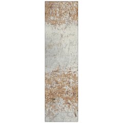 Machine Washable Indoor/Outdoor Chantille ACN2449 Orange 2'3" x 7'6" Runner Rug