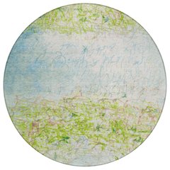 Machine Washable Indoor/Outdoor Chantille ACN2449 Green 8' x 8' Round Rug