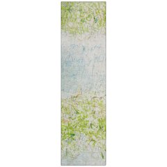 Machine Washable Indoor/Outdoor Chantille ACN2449 Green 2'3" x 7'6" Runner Rug