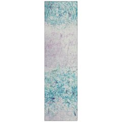 Machine Washable Indoor/Outdoor Chantille ACN2449 Teal 2'3" x 7'6" Runner Rug