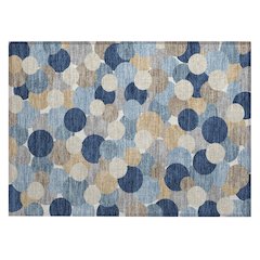 Machine Washable Indoor/Outdoor Chantille ACN2450 Blue 1'8" x 2'6" Rug