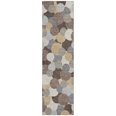 Machine Washable Indoor/Outdoor Chantille ACN2450 Brown 2'3" x 7'6" Runner Rug