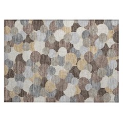 Machine Washable Indoor/Outdoor Chantille ACN2450 Brown 1'8" x 2'6" Rug