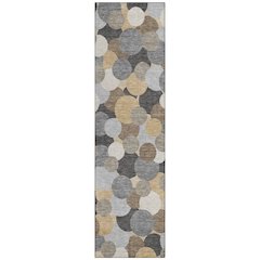 Machine Washable Indoor/Outdoor Chantille ACN2450 Gray 2'3" x 7'6" Runner Rug