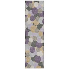 Machine Washable Indoor/Outdoor Chantille ACN2450 Purple 2'3" x 7'6" Runner Rug