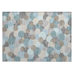 Machine Washable Indoor/Outdoor Chantille ACN2450 Teal 1'8" x 2'6" Rug