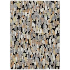 Machine Washable Indoor/Outdoor Chantille ACN2451 Black 2'6" x 3'10" Rug