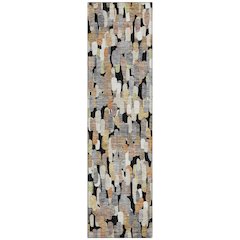 Machine Washable Indoor/Outdoor Chantille ACN2451 Black 2'3" x 7'6" Runner Rug