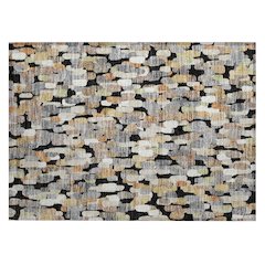 Machine Washable Indoor/Outdoor Chantille ACN2451 Black 1'8" x 2'6" Rug