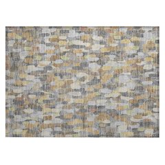Machine Washable Indoor/Outdoor Chantille ACN2451 Gray 1'8" x 2'6" Rug