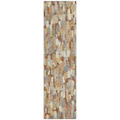 Machine Washable Indoor/Outdoor Chantille ACN2451 Orange 2'3" x 7'6" Runner Rug