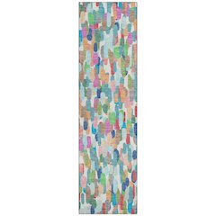 Machine Washable Indoor/Outdoor Chantille ACN2451 Teal 2'3" x 7'6" Runner Rug