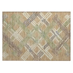 Machine Washable Indoor/Outdoor Chantille ACN2452 Gold 1'8" x 2'6" Rug