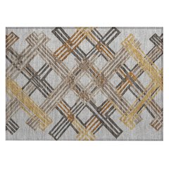 Machine Washable Indoor/Outdoor Chantille ACN2452 Gray 1'8" x 2'6" Rug