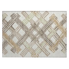Machine Washable Indoor/Outdoor Chantille ACN2452 Ivory 1'8" x 2'6" Rug