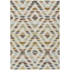 Machine Washable Indoor/Outdoor Chantille ACN2453 Brown 2'6" x 3'10" Rug
