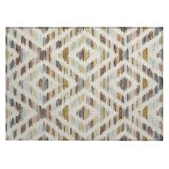 Machine Washable Indoor/Outdoor Chantille ACN2453 Brown 1'8" x 2'6" Rug