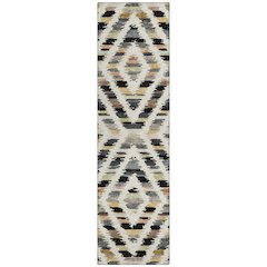 Machine Washable Indoor/Outdoor Chantille ACN2453 Black 2'3" x 7'6" Runner Rug