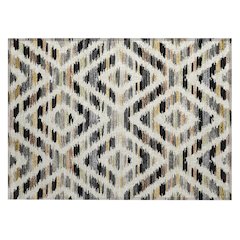 Machine Washable Indoor/Outdoor Chantille ACN2453 Black 1'8" x 2'6" Rug